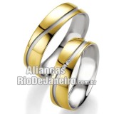 Alianças de noivado e casamento ouro 18k e prata Rj