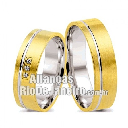 Alianças de noivado e casamento ouro 18k e prata Rio de janeiro