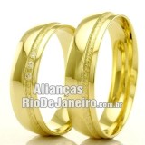 Alianças Rio de janeiro em ouro para casamento.