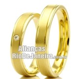 Alianças Rio de Janeiro em ouro 18k para casamento