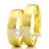 Alianças Rio de Janeiro em ouro 18k para noivado